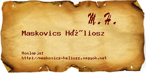 Maskovics Héliosz névjegykártya